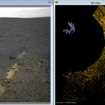 火星探査機から撮影した画像で３Ｄ地形モデリング